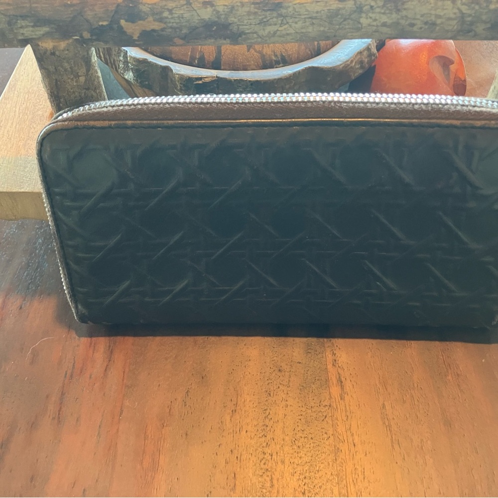 Dior Embossed Leather Wallet in Rich Brown - Picture 10 of 10